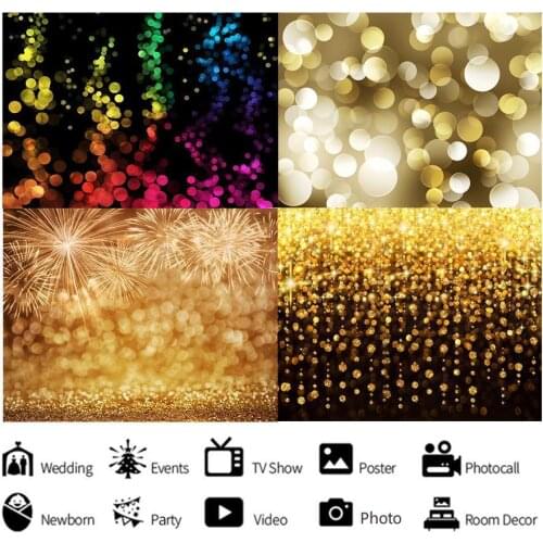 Wonderful Color Light Spot Background for Adult and Child Birthday Party Decoration Photography Studio Photo 3D Digital Backdrop