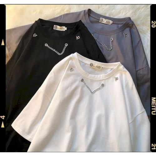 Short-sleeved T-shirt Hip-hop Summer Women Black Summer Plus Size Tops Harajuku Vintage Long Sleeve Gothic Top Ladies Tops