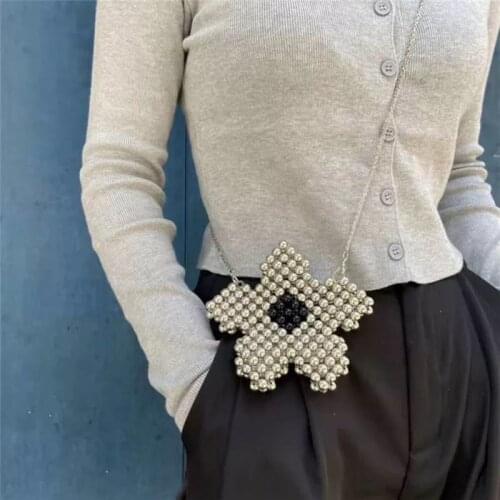 Flower Pearl Bags For Women Luxury Evening Handbags Lady Mini Chain Shoulder Bag Designer Girl Mini Crossbody Bag