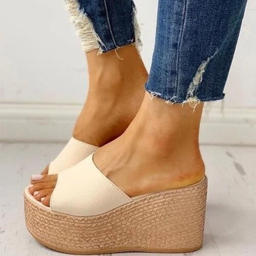 Fashion New Summer Womens Sandals Peep-Toe Shoes Woman High-Heeled Platfroms Casual Wedges For Women High Heels Shoes 2021