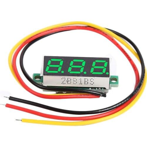 0.28 Inch DC 0-100V Digital LED Display Gauge Voltage Meter Voltmeter Tools 2-Wire Operating Voltage 4.0-40v3-Wire 4.0-40v