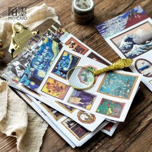 20packs/lot Creative An Art Gallery Series Decorative Adhesive DIY Masking Paper Sticker Office Supplies