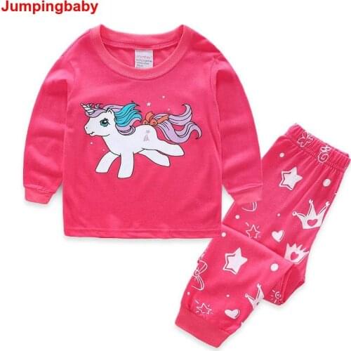 2021 Girls Pajamas Unicorn Pijama Unicornio Sleepwear Set Pyjamas Kids Animal Enfant Pijamas Infantil Eenhoorn Baby Girl Clothes
