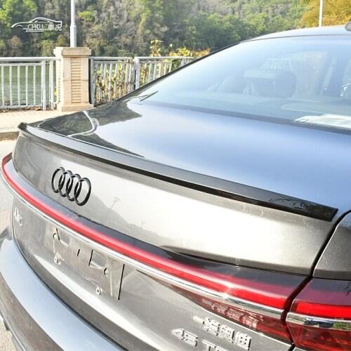 2021 Fit For 19-20 Audi A6l Modified S6 Tail Non Perforated Carbon Fiber Fixed Wing C8 Samurai Appearance Decoration Accessories