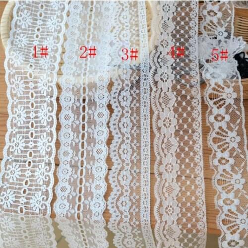 5 Meters/lot 5 Styles Embroidered Lace Trim Ribbon Clothing Decorative Handmade Lace Fabric DIY Garment Hometexile Sewing