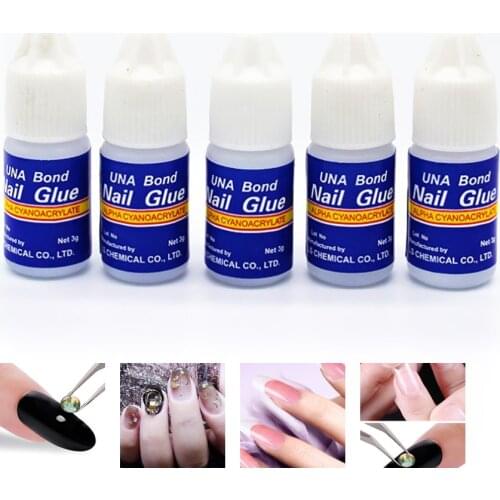 5Pcs Fast Drying Adhesive Nail Glue Professional Acrylic Nail Art Tips Decor Manicure Tool Nails Decoration Cosmetics Tools