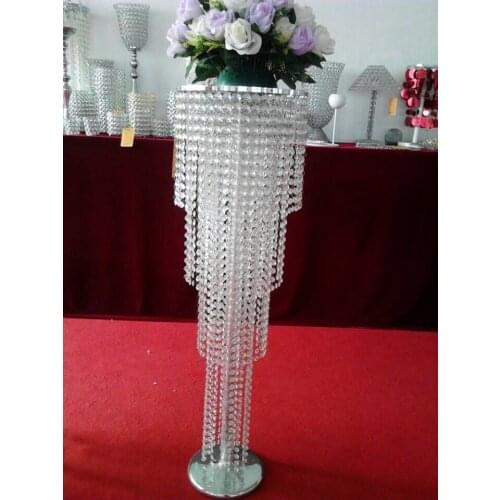 100cm(H) Acrylic Crystal Wedding Flower Stand Table Centerpiece Wedding Chandelier Wedding road lead 10 pcs/lot