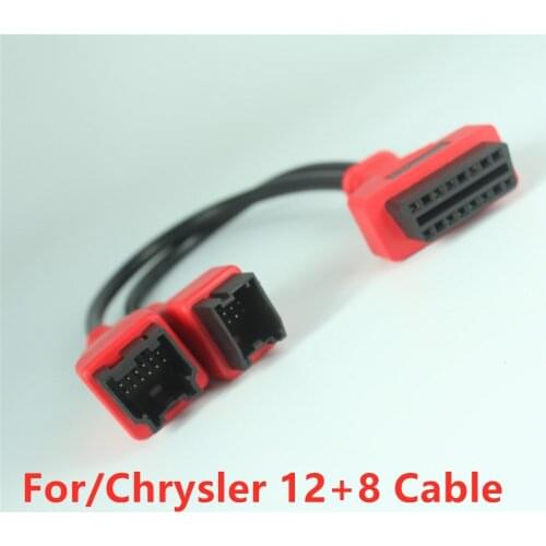 Car Cables For Chrysler programming cable 12+8 connector for Autel DS808 Maxisys MS906 908 PRO ELITE Autel chrysler 12+8 adapter