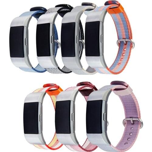 Nylon Fabric Woven Wristband for Fitbit Charge 2 Fitness Activity Tracker Heart Rate Monitor Replacement Wrist Band Bracelet