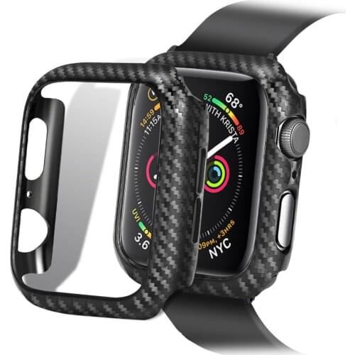 Cover For Apple watch case 44mm 40mm iWatch 42mm 38mm Carbon fiber Protector Bumper Apple watch series 3 4 5 6 SE Accessories