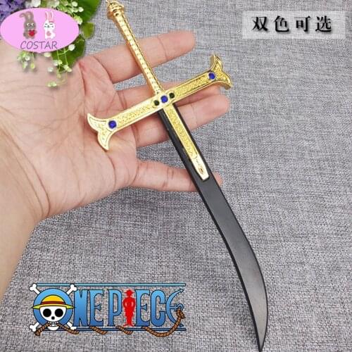 COSTAR Anime One-Piece Mihawk Hawkeye Dark Night Sword Weapon Prop 22cm Zinc Alloy Model