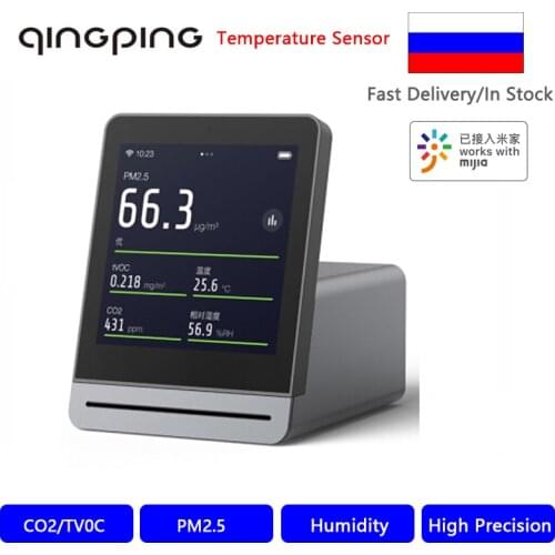 Qingping Temperature Sensor Smart Home Life Indoor Humidity CO2 PM2.5 Air Quality Monitor Home Automation Work With Mijia App