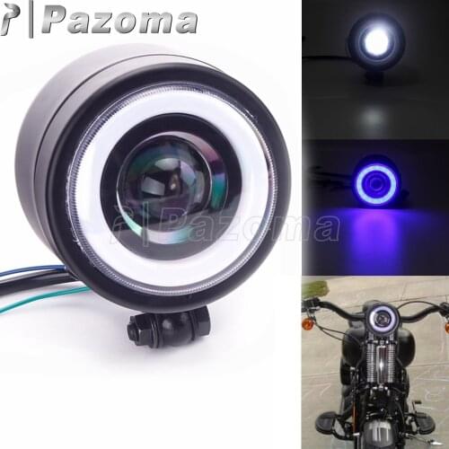 Motorcycle LED Headlight Retro Vintage Headlamp Head Lights For Harley Softail Bad Boy Cross Bones FXSTSB Blackline FXS Fat Boy