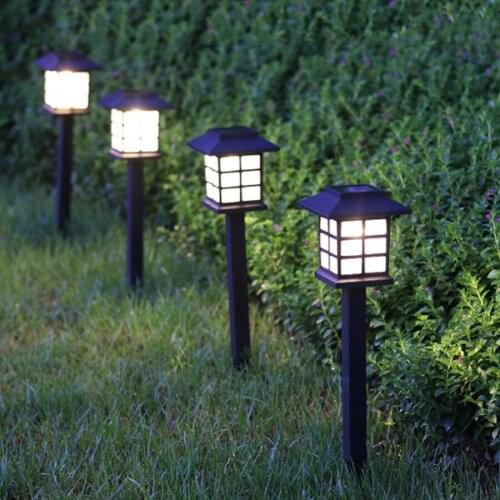 6pcs/Lot Solar Lantern Lawn Lamps Outdoor Garden Solar Spotlight Courtyard Pathway Landscape Lamp Retro Solar Underground Light