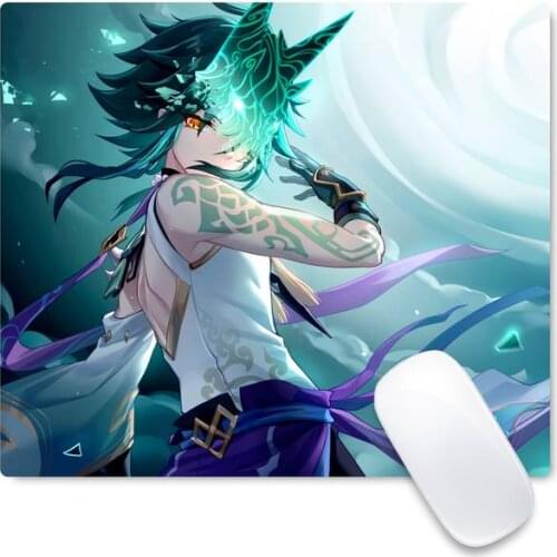 Genshin impact game Natural Rubber Gaming mousepad Desk Mat Non slip Cushion Square Thickness 2mm