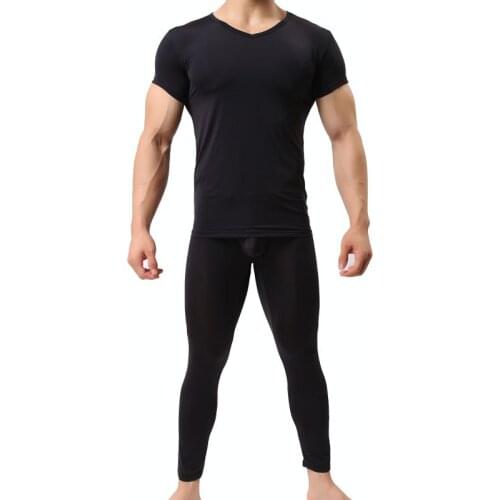 Top quality Men Long Johns New Thermal Men Underwear Sets Compression Sweat Quick Drying Ultra-thin Long Johns Men Clothing