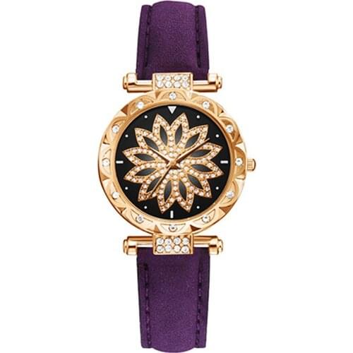 2021 Women Watches Set Starry Sky Ladies Bracelet Watch Casual Leather Sports Quartz Clock