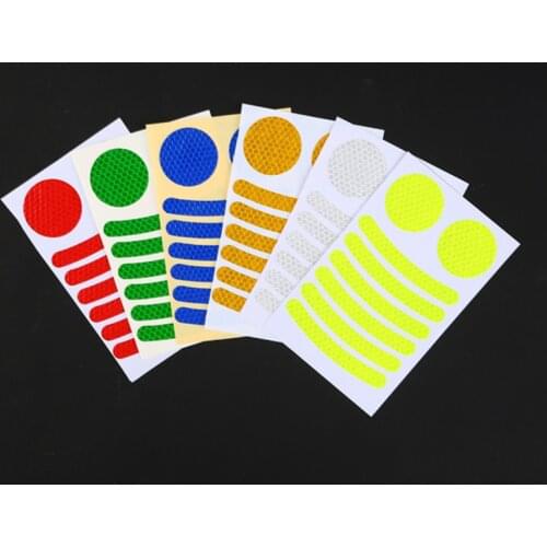 Car Bike Motorcycle Reflective Stickers Childrens scooters Bicycle Wheel Rim Night Safty Warning Reflector Film car stuff