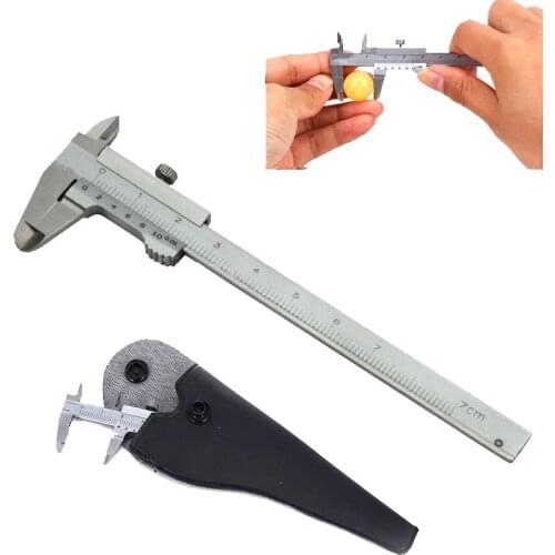 70mm 100mm 150mm Mini Vernier Caliper Stainless steel Hardened Metric Machinist slider caliper thickness gauge Measurement Tools