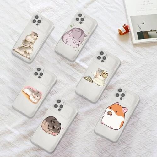 Hamsters cartoon cute Phone Case Transparent for iPhone 7 8 11 12 se 2020 mini pro X XS XR MAX Plus custom protective shell