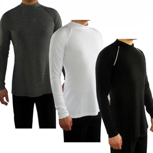 Men Black Latin Top For Adult Dance Costume Comfort Cotton Tops Ballroom Competition Dance Wear Men White Latin Shirt VDB632