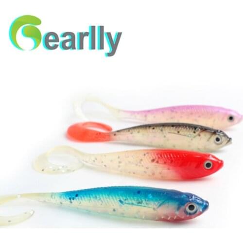 30pcs/lot 8 cm/3 inch X-tail soft fishing lure small sea fish colorful can be mixed