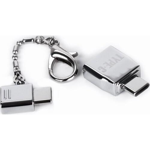Key chain Type-C OTG Adapter Kits Micro-USB To Type C & USB To Type-C Converter Data Sync Charging Adapter For Samsung S9