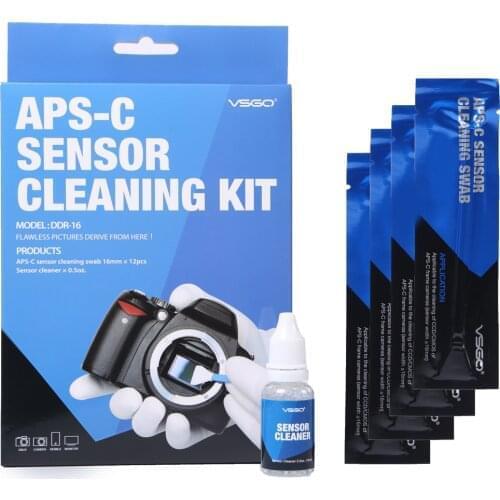 DSLR Camera Sensor Cleaning Swabs Kit 12pcs with Liquid Cleaner Solution for Nikon Canon Sony APS-C Digital Cameras