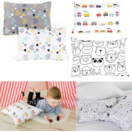 85DE Baby Pillowcase Ultra Soft Cotton Toddler Cot Bed Sleeping Envelope Pillow Cover