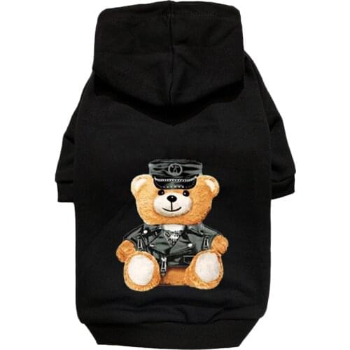 Bear Print Pet Dog Clothes for Small Dogs Clothing French Bulldog Hoodies Dog Accessories Chihuahua Cotton Sweater PC1309 S-2XL