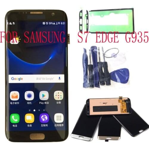 S7 EDGE LCD original for SAMSUNG Galaxy s7 edge G935 G935F LCD Touch Screen Digitizer Assembl Repair parts with shadow