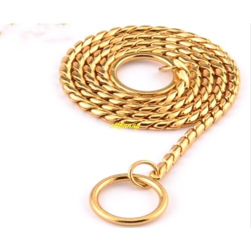 50pcs/lot Adjustable High Quality Metal Snake Chain Dog Collar Pet cat collars 2 colors 6 sizes