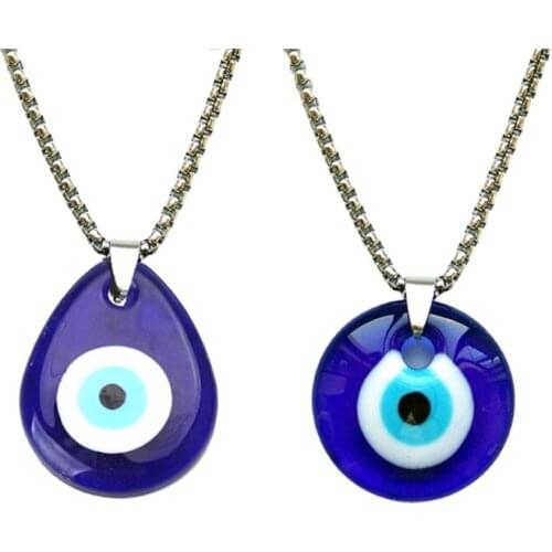 Lucky Blue Eye Necklace Evil Eye Pendant Necklace Turkish Evil Eye for Protection and Blessing for Men Women