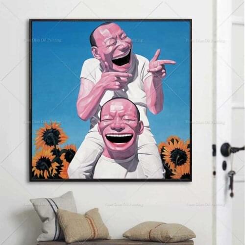 Style Painting l Two Man People Handpainted Oil Painting On Canvas Painting Wall Art Wall Pictures For Living Room Home Decor