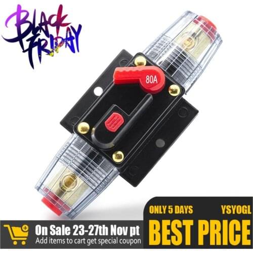 Car Insurance Seat with Switch Automatic Fuse Box Bile Power Circuit Breaker Automatic Recovery Switching Supplies 40/60/80/100A