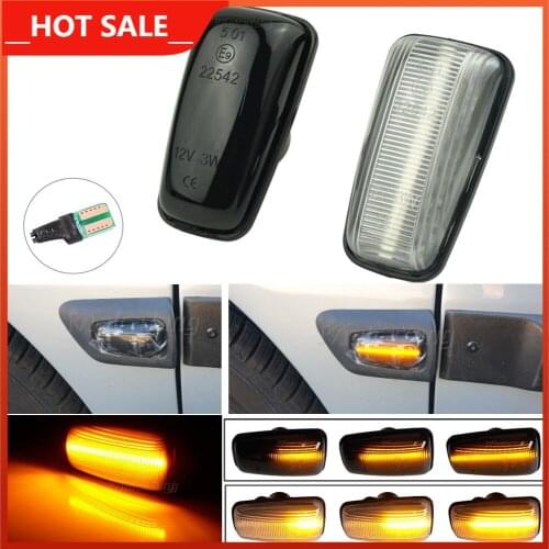 LED Car Dynamic Side Marker Turn Signal Light For Peugeot 306 106 406 806 Expert Partner For Citroen Berlingo Jumpy Saxo Xantia