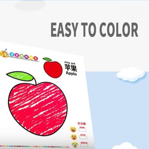 Paint Learning Coloring Notebook for Children 3-6 years old Crayon Cardboard Drawing Board Level 1-6 toy gift for Kid Boy Girl