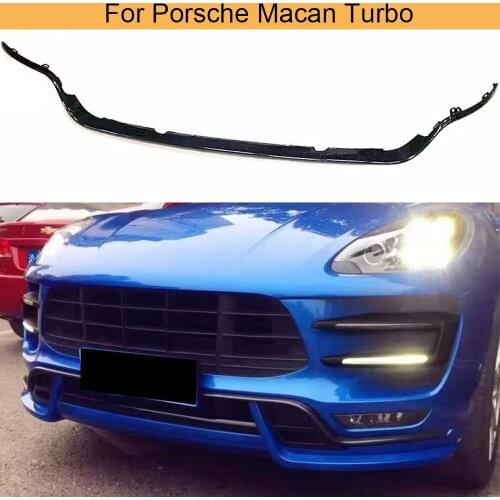 Car Front Bumper Air Vents Fins Splitters Canards Grill For Porsche Macan Turbo 2014 - 2017 Front Bumper Trim Fins Blades