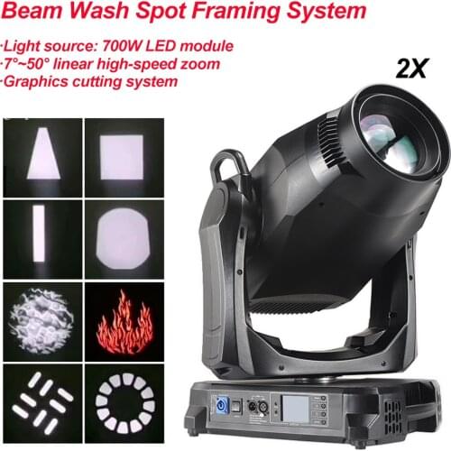 2Pcs/Lot Professional 700W BSWF LED Moving Head Light Have ZOOM Beam Spot Wash Graphics Cutting System Function Effect Lighting