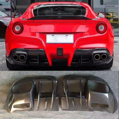 For 2012 2013 2014 2015 Ferrari Berlinetta F12 Real Carbon Fiber DMC Style Rear Diffuser Lip