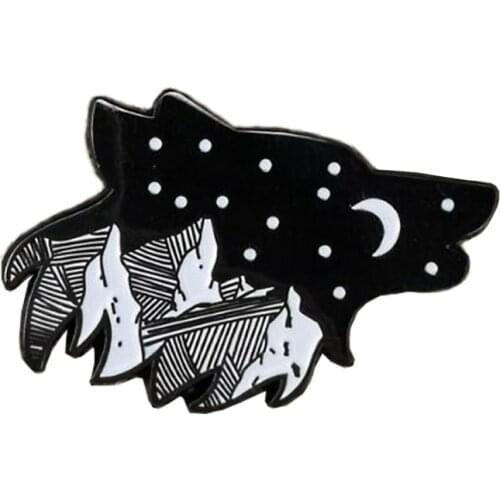 Wolf Hard Enamel Pin Badge