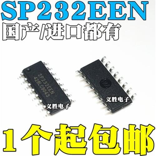 10 pçs/lote SP232 SP232EEN SOP16 RS-232 + 5V