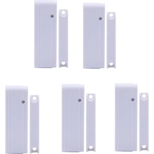 5pcs/ lot Wireless 433MHz Magnetic Door/Window Contact Switch Sensor Detector MD-215R Work for Focus Alarm System