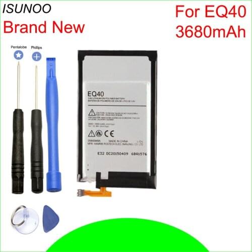 ISUNOO 3680mAh EQ40 Phone Battery For Motorola Moto Droid Turbo XT1225 XT1254 Battery With Repair Tools