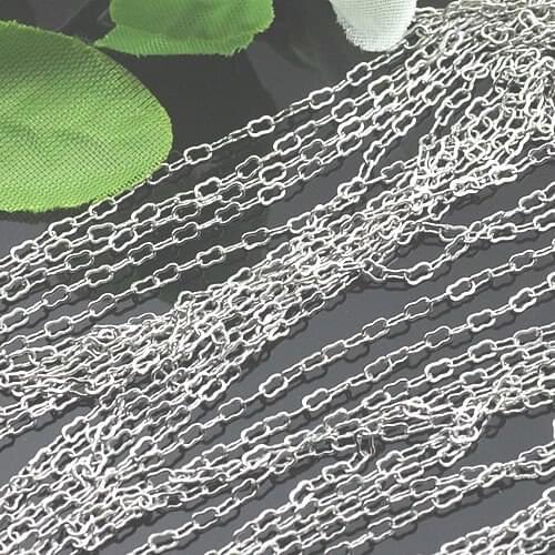 Free shipping!!!! 100m/lot DIY jewelry finding-2x3mmDull silver calabash link chain