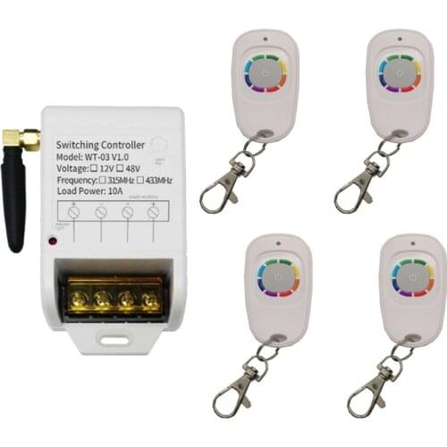 Wireless RF Remote Control Light Switch 30A Relay Output Radio DC12V-48V 1CH Channel 1CH Receiver Module +Transmitter