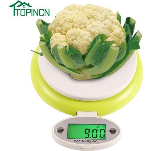 Digital Kitchen Scale 1g-5kg LCD Display Digital Scale With Food Bowl Portable Vegetable And Fruit Electronic Scale Kitchen Tool