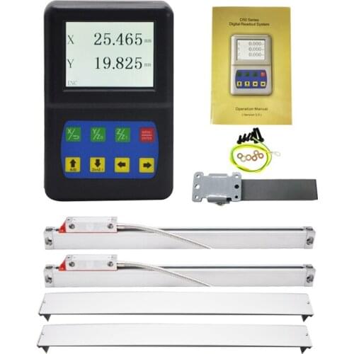D50-2A LCD Digital Readout 2 axis DRO and linear scale120 170 220 270 320 370 420 470 520 570 620 720 820 870 920 970 1020mm 5um