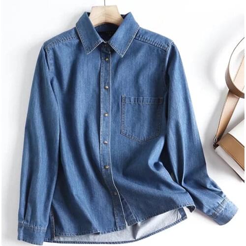 Женские джинсовые рубашки Daveanddi China At AliExpress