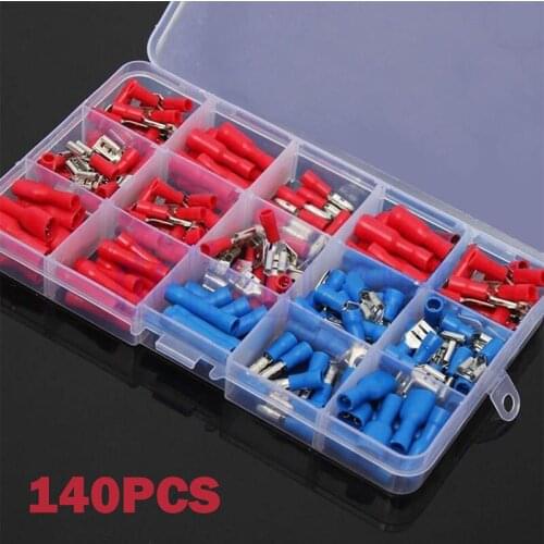 Electrical Assorted Insulated Wire Cable Terminal Crimp Connector Spade Set Kit SCIE999